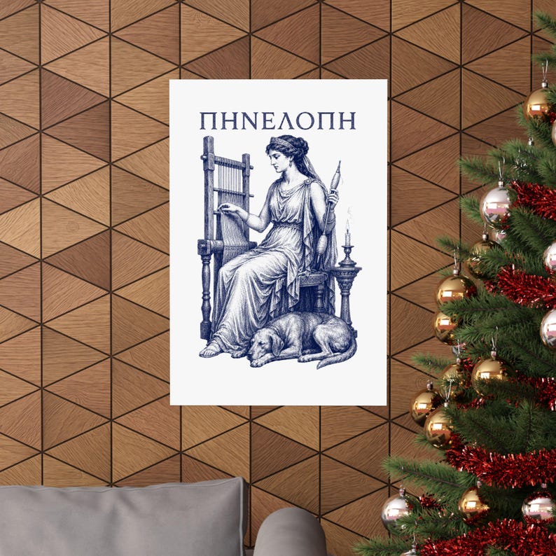 Penelope Wall Art Poster | Greek Mythology Matte Print, The Odyssey Homer Ancient Greece Decor image 4
