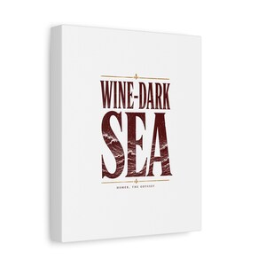 Wine Dark Sea Canvas Wall Art | The Odyssey Homer Ancient Greece Mythology Literary Home Decor Gift image 6
