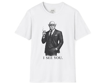 T-shirt Cyclops Mafia Boss, T-shirt I See You, T-shirt effrayant de cyclope en costume, chemise sombre de l'horreur académique, t-shirt art étrange, cadeau gothique