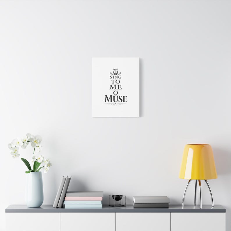 Sing to Me O Muse Canvas Wall Art | The Odyssey Homer Ancient Greece Poetry Home Decor Gift image 13
