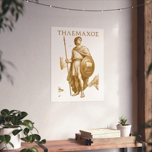 Telemachus Wall Art Poster | Greek Mythology Matte Print, The Odyssey Homer Ancient Greece Decor image 14