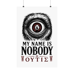 Mijn naam is niemand | Muurposter | Matte print met Griekse mythologie, De Odyssee, Cycloop, Homerus, Oud Griekenland afbeelding 1
