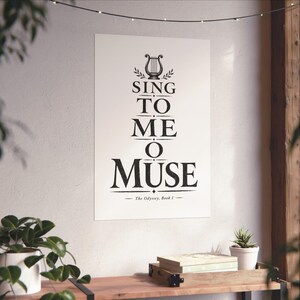 Sing to Me O Muse Wall Art Poster | Greek Mythology Matte Print, The Odyssey Homer Ancient Greece Decor image 6