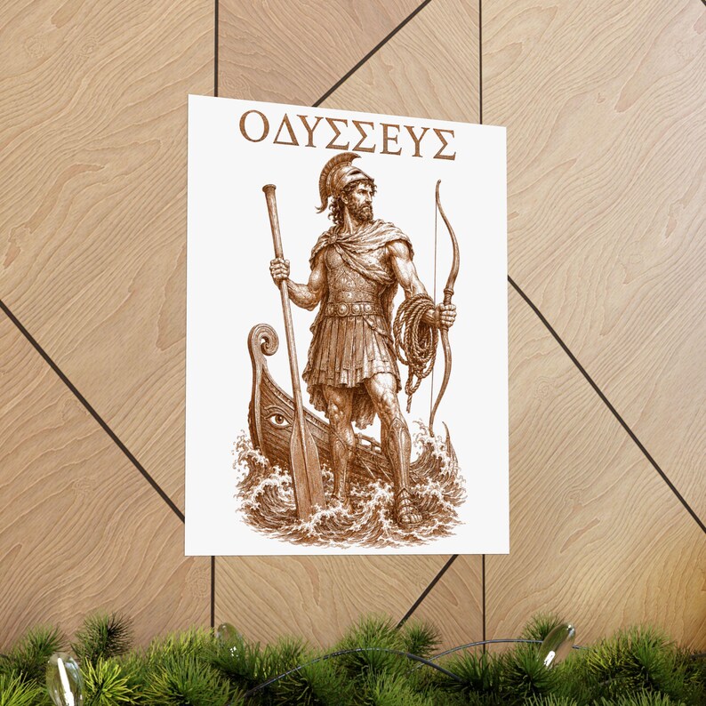 Odysseus Wall Art Poster | Greek Mythology Matte Print, The Odyssey Homer Ancient Greece Decor image 13