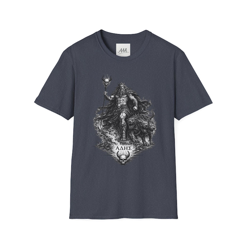 ハデス（ギリシャ神話の神）Tシャツ｜ダークファンタジー ハデスとケルベロス ユニセックスTシャツ｜オリンピアンコレクション 画像 13