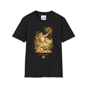 Apollo Greek God T-Shirt | Sun God Lyre Mythology Tee | Ancient Greece Graphic Shirt | Gift for Music Lover | Unisex Soft Cotton image 3