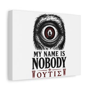 Cyclops Eye Nobody Canvas Wall Art | The Odyssey Homer Greek Mythology Polyphemus Home Decor Gift image 1