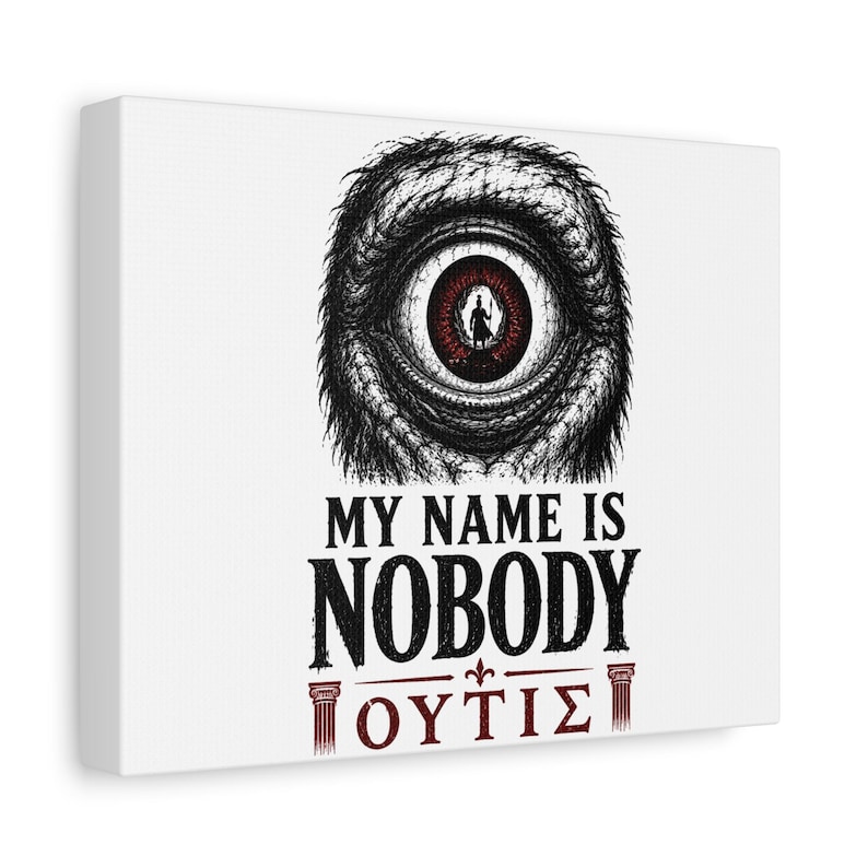 Cyclops Eye Nobody Canvas Wall Art | The Odyssey Homer Greek Mythology Polyphemus Home Decor Gift image 1
