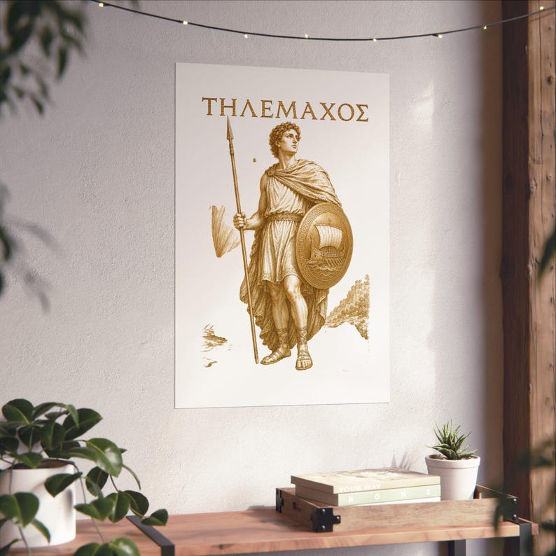 Telemachus Wall Art Poster | Greek Mythology Matte Print, The Odyssey Homer Ancient Greece Decor image 6