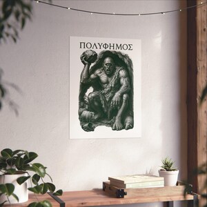 Polyphemus Cyclops Wall Art Poster | Greek Mythology Matte Print, The Odyssey Homer Ancient Greece Decor image 14
