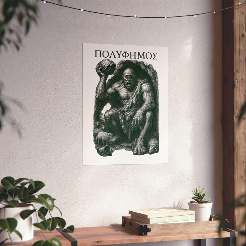 Polyphemus Cyclops Wall Art Poster | Greek Mythology Matte Print, The Odyssey Homer Ancient Greece Decor image 14
