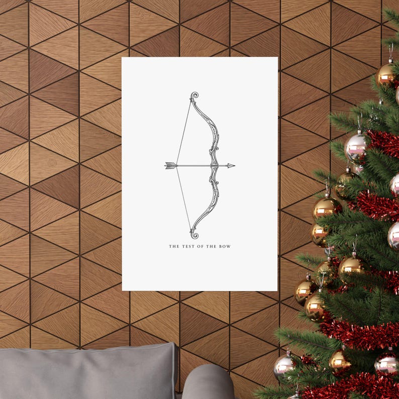 Póster de arte mural "La prueba del arco" / Impresión mate de mitología griega, decoración de la Antigua Grecia de La Odisea de Homero imagen 4