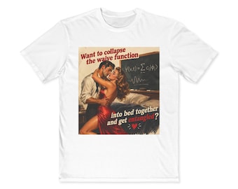 Chemise ligne de ramassage physique quantique, t-shirt Collapse the Wave, t-shirt drôle de jeu de mots sur la physique, cadeau scientifique ringard, t-shirt Pulp Art