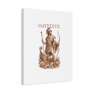Odysseus Greek Warrior Canvas Wall Art | The Odyssey Homer Ancient Greece Mythology Home Decor Gift image 16