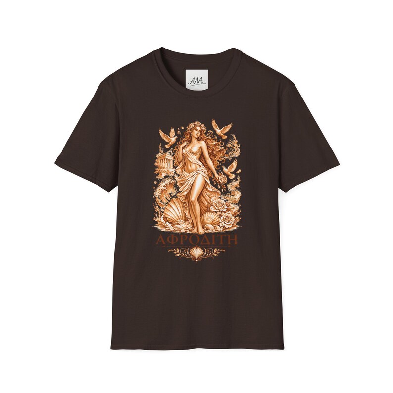 Aphrodite T-Shirt | Griechische Göttin der Liebe Mythologie Tee | Antikes Griechenland Grafik-Shirt | Geschenk für Sie | Weiche Unisex-Baumwolle Bild 12