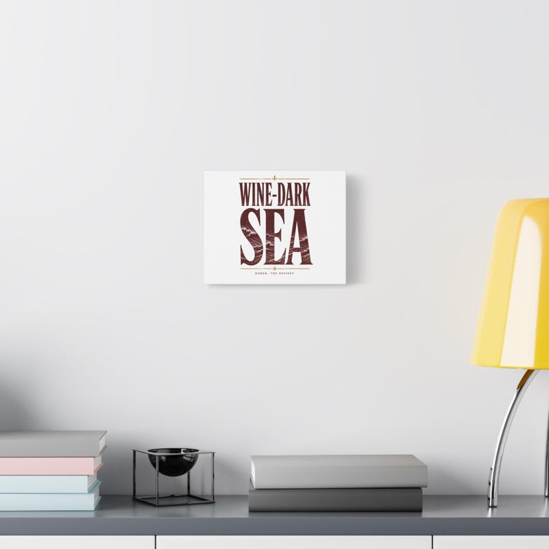 Wine Dark Sea Canvas Wall Art | The Odyssey Homer Ancient Greece Mythology Literary Home Decor Gift image 2
