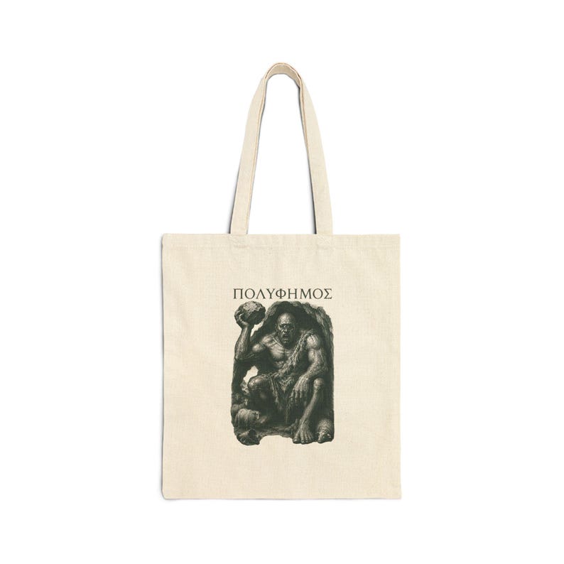 Polyphemus Cyclops Tote Bag | The Odyssey Homer Ancient Greece Mythology Literary Gift image 1