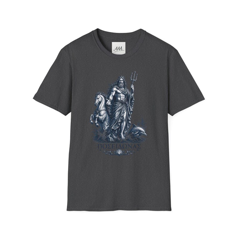 Poseidon T-Shirt | Greek God of the Sea Mythology Tee | Ancient Greece Graphic Shirt | Gift for Ocean Lover | Unisex Soft Cotton image 9