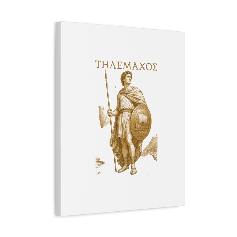 Telemachus Greek Hero Canvas Wall Art | The Odyssey Homer Ancient Greece Mythology Home Decor Gift image 16