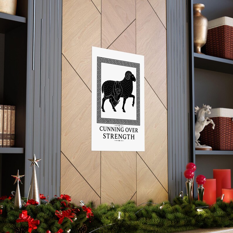Cunning Over Strength Wall Art Poster | Greek Mythology Matte Print, The Odyssey Homer Ancient Greece Decor image 5