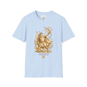 Apollo Greek God T-Shirt | Sun God Lyre Mythology Tee | Ancient Greece Graphic Shirt | Gift for Music Lover | Unisex Soft Cotton image 11
