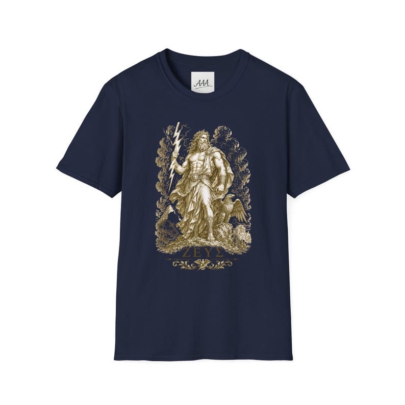 Zeus T-Shirt | King of the Gods Greek Mythology Tee | Ancient Greece Graphic Shirt | Gift for History Lover | Unisex Soft Cotton image 13