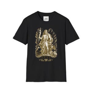 Zeus T-Shirt | King of the Gods Greek Mythology Tee | Ancient Greece Graphic Shirt | Gift for History Lover | Unisex Soft Cotton image 5