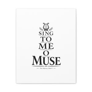 Sing to Me O Muse Canvas Wall Art | The Odyssey Homer Ancient Greece Poetry Home Decor Gift image 11