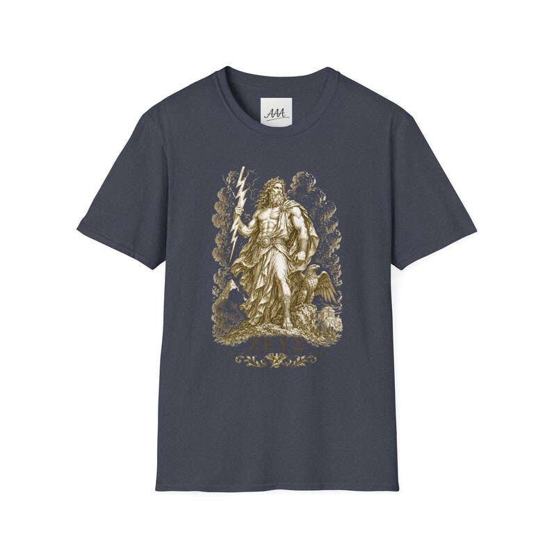 Zeus T-Shirt | King of the Gods Greek Mythology Tee | Ancient Greece Graphic Shirt | Gift for History Lover | Unisex Soft Cotton image 14