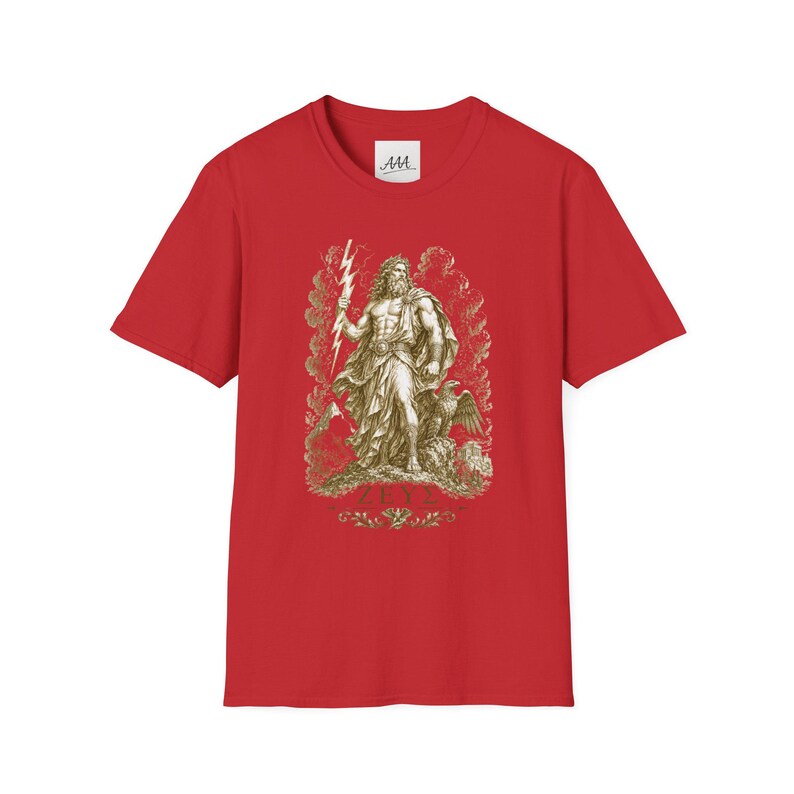 Zeus T-Shirt | King of the Gods Greek Mythology Tee | Ancient Greece Graphic Shirt | Gift for History Lover | Unisex Soft Cotton image 15