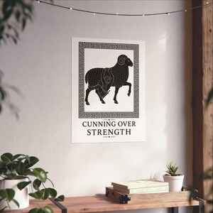 Cunning Over Strength Wall Art Poster | Greek Mythology Matte Print, The Odyssey Homer Ancient Greece Decor image 14