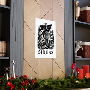 Póster de arte mural de Las Sirenas / Impresión mate de mitología griega, La Odisea de Homero, decoración de la Antigua Grecia imagen 5