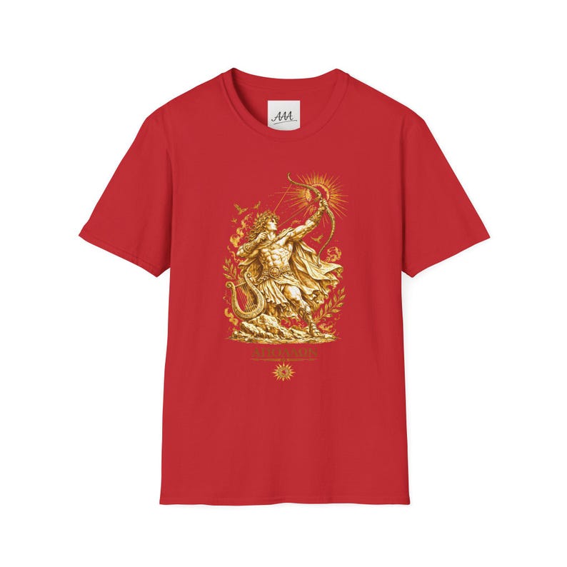 Apollo Greek God T-Shirt | Sun God Lyre Mythology Tee | Ancient Greece Graphic Shirt | Gift for Music Lover | Unisex Soft Cotton image 15