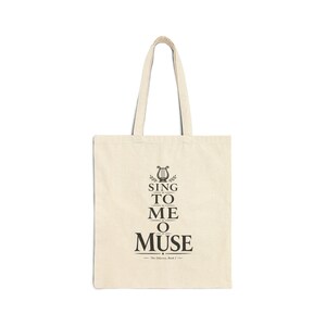 Borsa tote "Sing to Me O Muse" / L'Odissea di Omero, antica Grecia, poesia, regalo letterario immagine 1