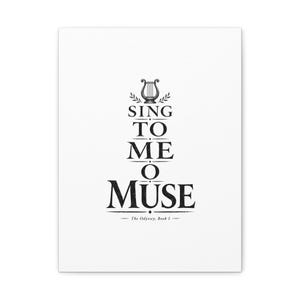Sing to Me O Muse Canvas Wall Art | The Odyssey Homer Ancient Greece Poetry Home Decor Gift image 6
