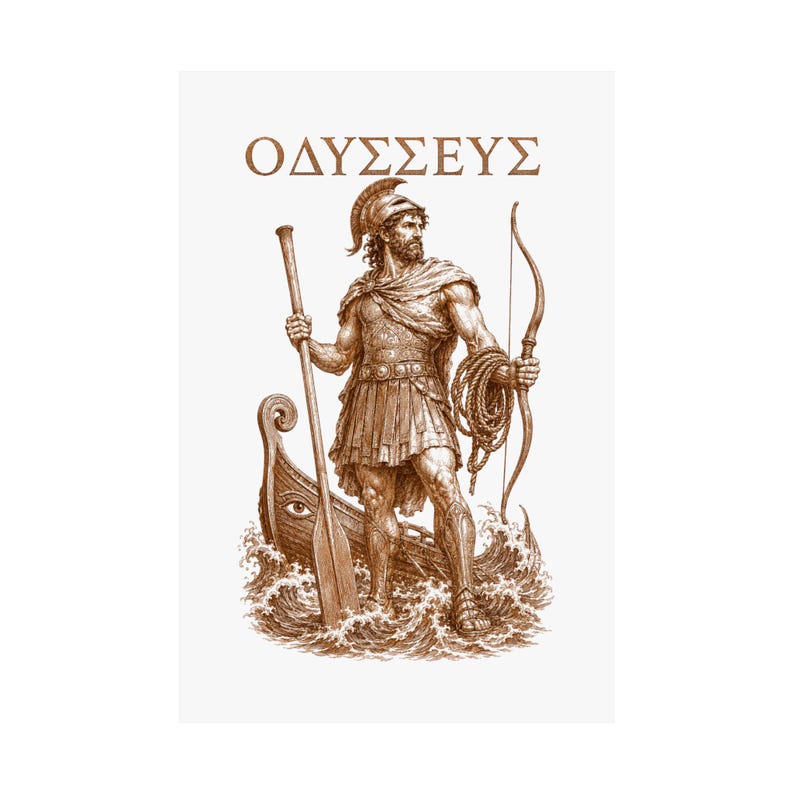 Odysseus Wall Art Poster | Greek Mythology Matte Print, The Odyssey Homer Ancient Greece Decor image 18