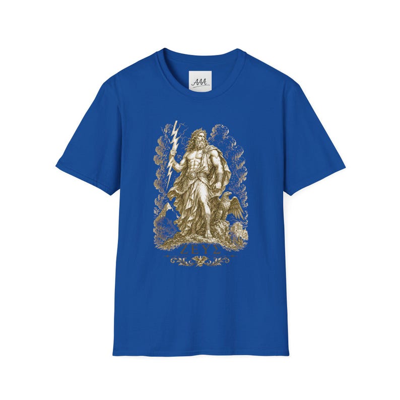Zeus T-Shirt | King of the Gods Greek Mythology Tee | Ancient Greece Graphic Shirt | Gift for History Lover | Unisex Soft Cotton image 12