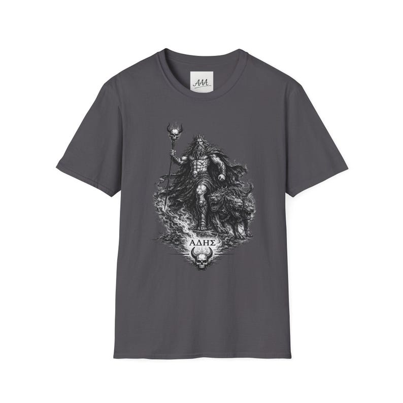 ハデス（ギリシャ神話の神）Tシャツ｜ダークファンタジー ハデスとケルベロス ユニセックスTシャツ｜オリンピアンコレクション 画像 11