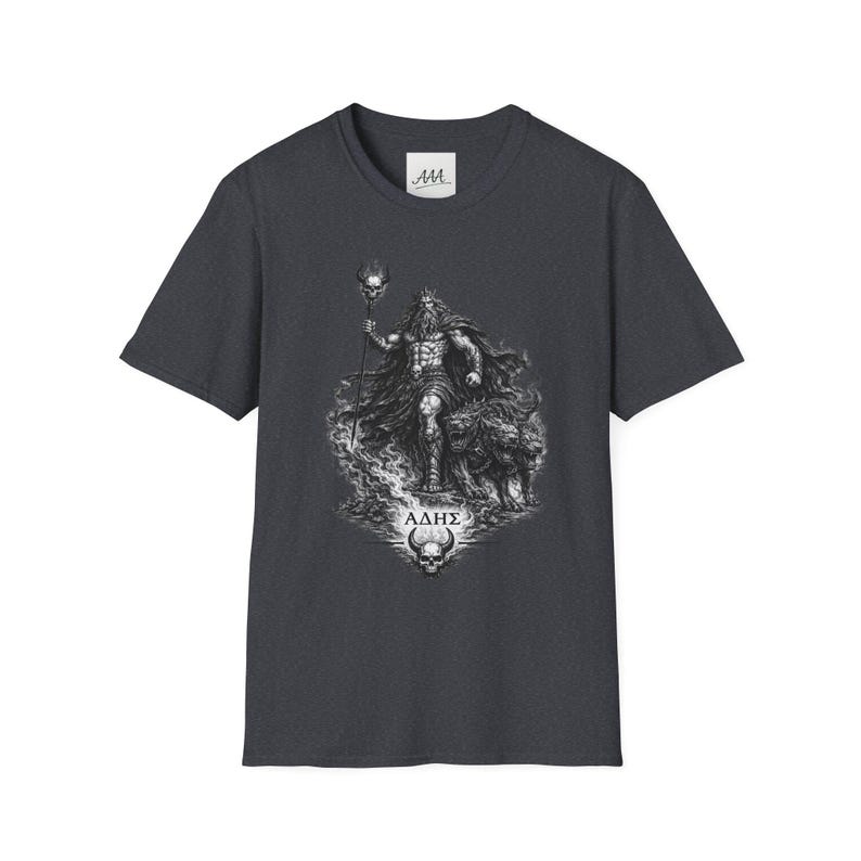 ハデス（ギリシャ神話の神）Tシャツ｜ダークファンタジー ハデスとケルベロス ユニセックスTシャツ｜オリンピアンコレクション 画像 12