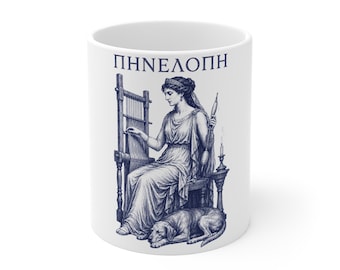 Penelope Faithful Queen Coffee Mug 11oz | The Odyssey Homer Greek Mythology Gift, Ceramic Tea Cup