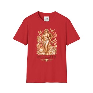 Aphrodite T-Shirt | Griechische Göttin der Liebe Mythologie Tee | Antikes Griechenland Grafik-Shirt | Geschenk für Sie | Weiche Unisex-Baumwolle Bild 8