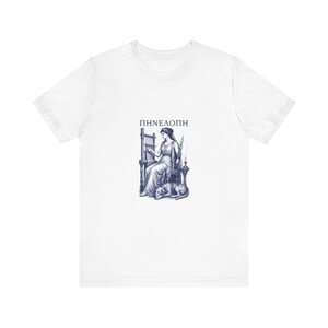 Penelope grekisk mytologi T-shirt | Odysseus hustru Homeros epos | Dark Academia litterär gåva bild 1