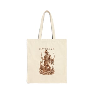 Odysseus Greek Warrior Tote Bag | The Odyssey Homer Ancient Greece Mythology Literary Gift image 1
