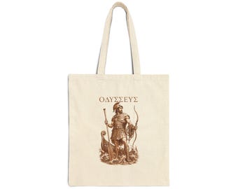 Odysseus Greek Warrior Tote Bag | The Odyssey Homer Ancient Greece Mythology Literary Gift