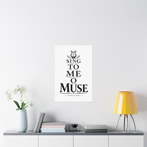 Sing to Me O Muse Wall Art Poster | Greek Mythology Matte Print, The Odyssey Homer Ancient Greece Decor image 8