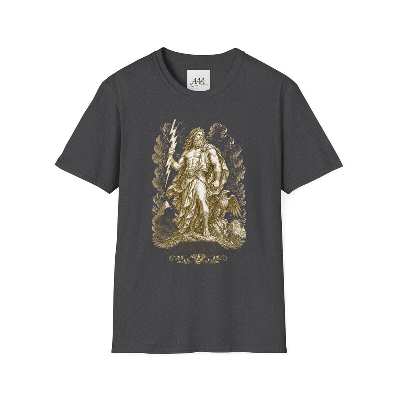 Zeus T-Shirt | King of the Gods Greek Mythology Tee | Ancient Greece Graphic Shirt | Gift for History Lover | Unisex Soft Cotton image 10