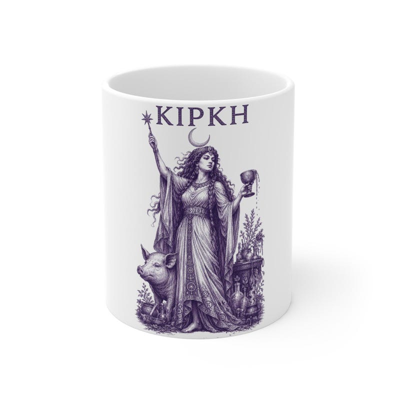 Circe Enchantress Coffee Mug 11oz | The Odyssey Homer Greek Mythology Gift, Ceramic Tea Cup image 1
