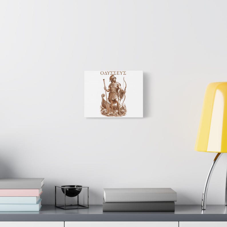 Odysseus Greek Warrior Canvas Wall Art | The Odyssey Homer Ancient Greece Mythology Home Decor Gift image 2