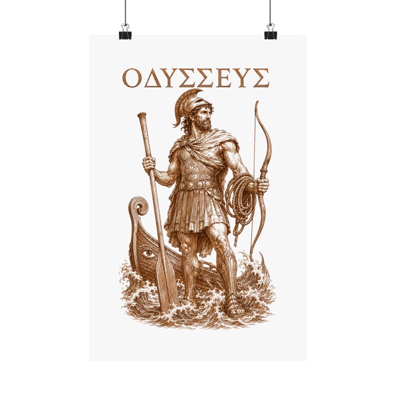 Odysseus Wall Art Poster | Greek Mythology Matte Print, The Odyssey Homer Ancient Greece Decor image 17