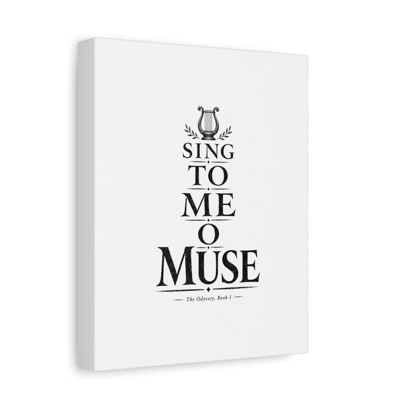 Sing to Me O Muse Canvas Wall Art | The Odyssey Homer Ancient Greece Poetry Home Decor Gift image 2